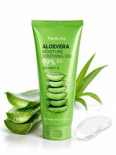 Farmstay Aloe Vera Moisture Soothing Gel 99% &mdash; зволожувальний заспокійливий гель з алое вера, 200 мл FS001 фото