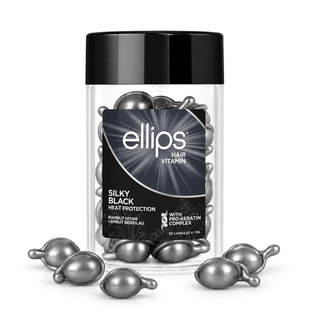 Капсули для волосся Ellips Hair Vitamin Silky Black &laquo;Шовкова ніч&raquo; з Pro-Keratin Complex, 50&times;1 мл 00024 фото
