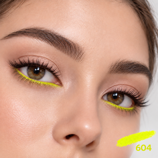 Неоновий олівець для очей PARISA Cosmetics Neon Demon №604, неоново-жовтий 00044 фото