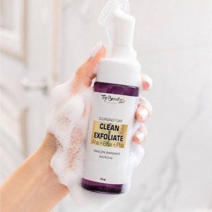 Пінка для вмивання з кислотами AHA, BHA, PHA Top Beauty Cleansing Foam Clean Exfoliate ,170 мл TB013 фото