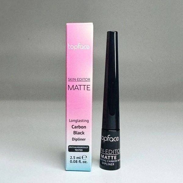 Підводка для очей TopFace Skin Editor Matte Carbon Black чорна, 2,5 мл РТ405 фото